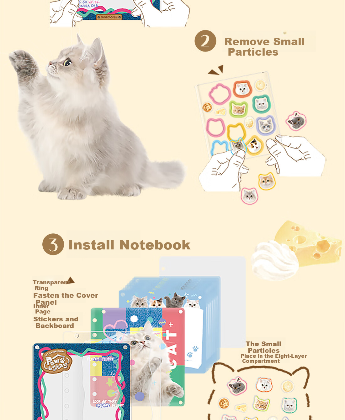 Блокнот MASMARCU "All Meow" M5, 40 листов, розовый