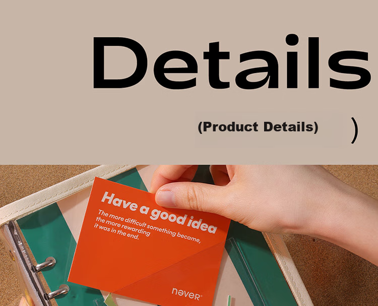 Never Lively Notebook 3.0 Loose-Leaf A5 Detachable Transparent Cover Notebook