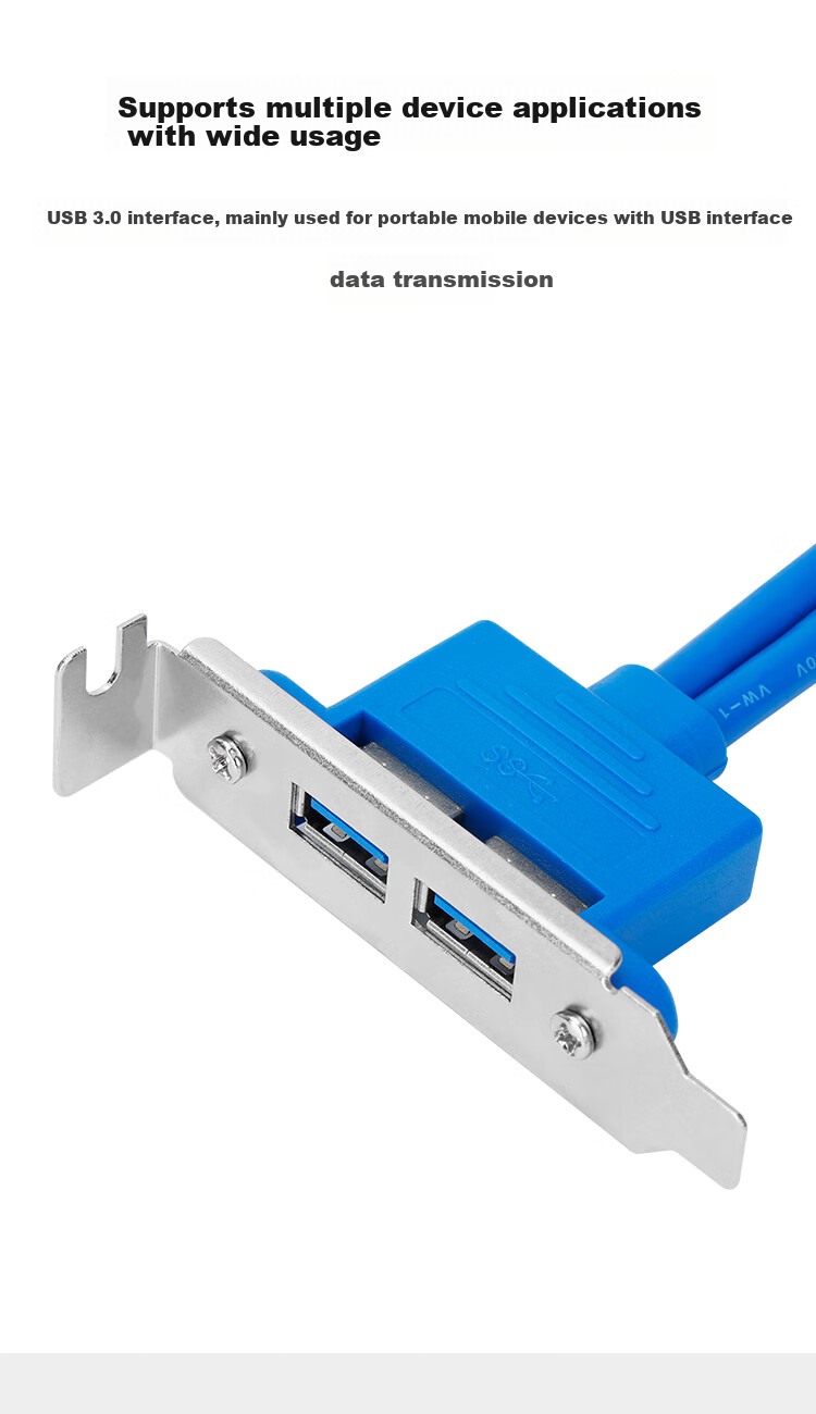 Кабель-удлинитель MOGE 19-Pin 90-градусный к двойному порту SUB3.0, адаптер USB с задней полувысокой полкой, MC8237
