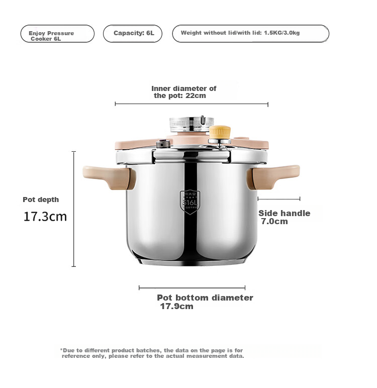 Скороварка COOKER KING 6л, 316L Нержавеющая сталь, антипригарное покрытие, для индукционных и газовых плит