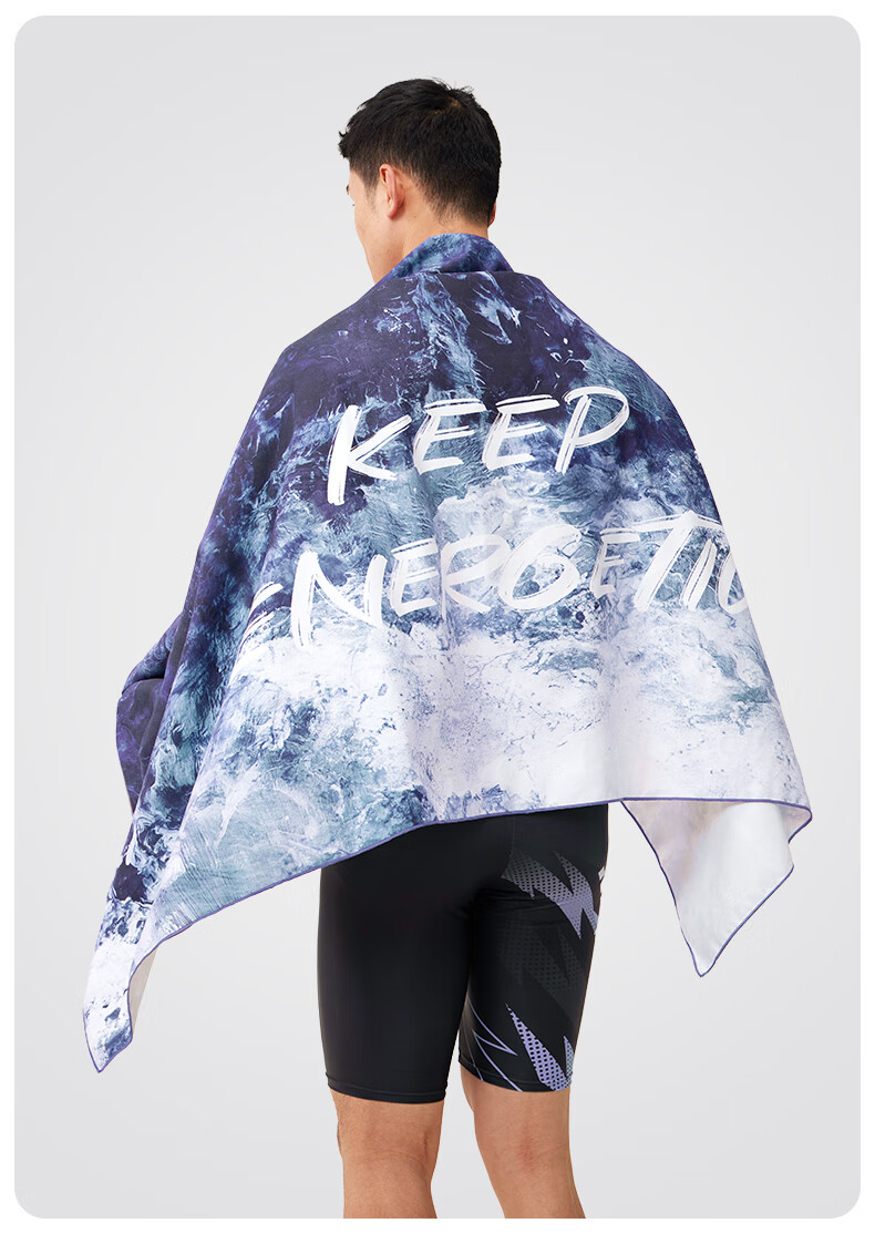 Полотенце Keep Swimming, пляжное, для спорта и фитнеса, быстросохнущее, 141 Розово-фиолетовый цветочный узор