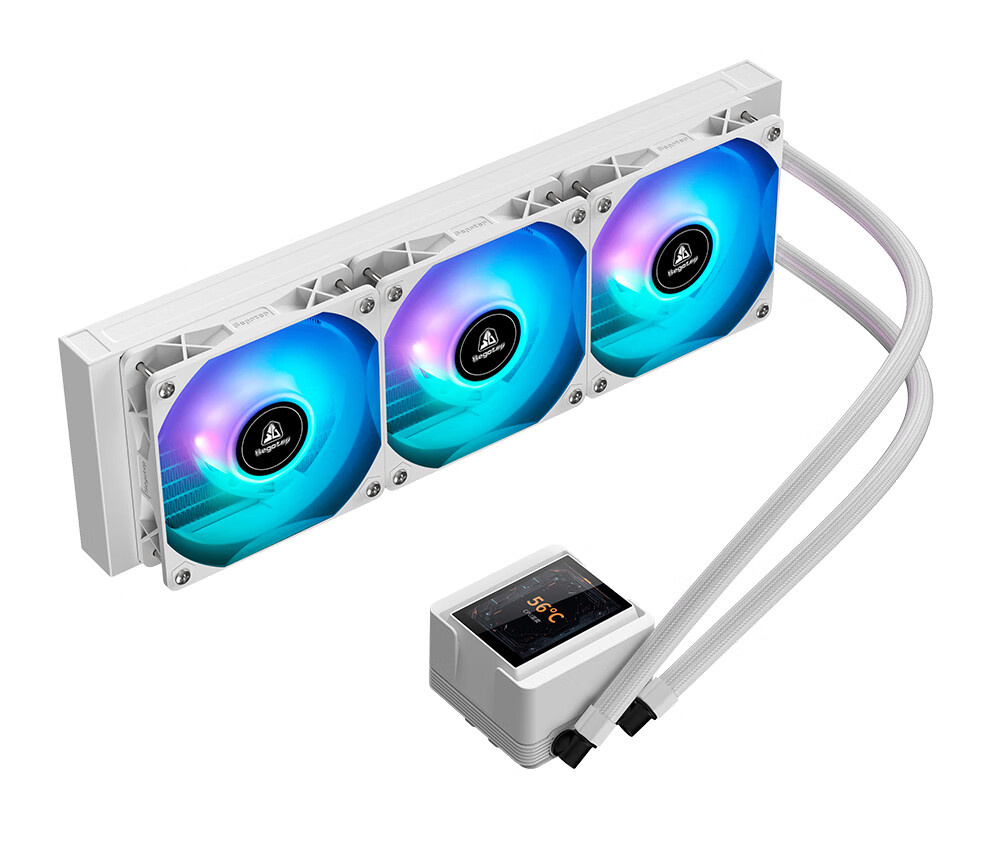 Система жидкостного охлаждения Segotep Ice Cool 360, черная, с LCD-экраном 2.4 дюйма, ARGB, поддержка Intel/AMD