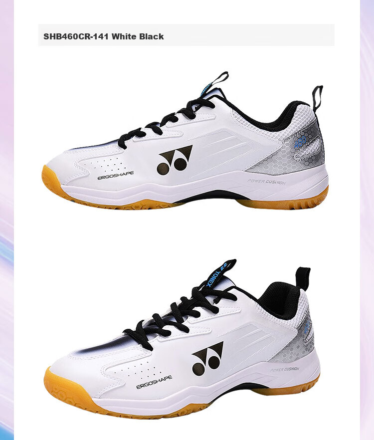 Кроссовки для бадминтона YONEX SHB470CR, профессиональные, унисекс, белые с золотым, размер 41