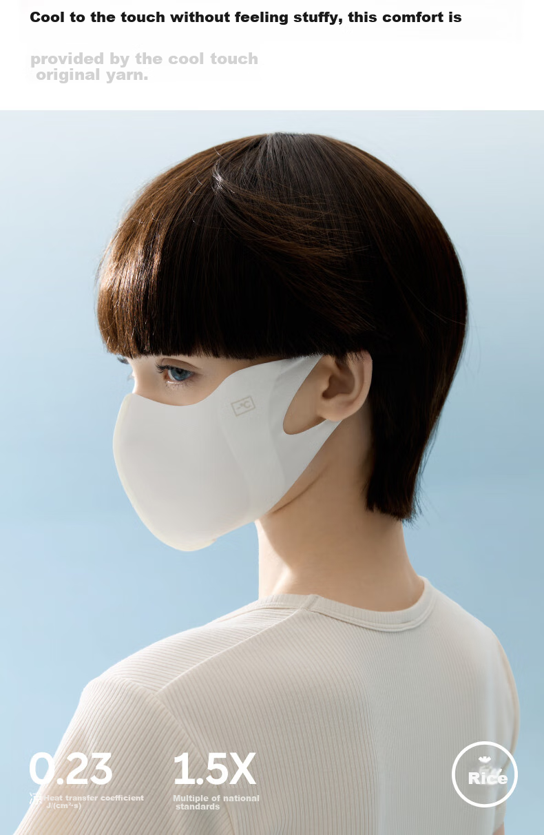 Маска для лица Bananain Liangpi 502UV Air унисекс, 3 шт. Защита от УФ, антибактериальная, дышащая, для похудения лица, 3D маска