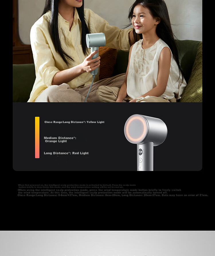 Фен Xiaomi Mijia High-Speed Hair Dryer Pro, 1600 Вт, 50°C, защита кожи головы, отрицательные ионы, с насадкой, серый