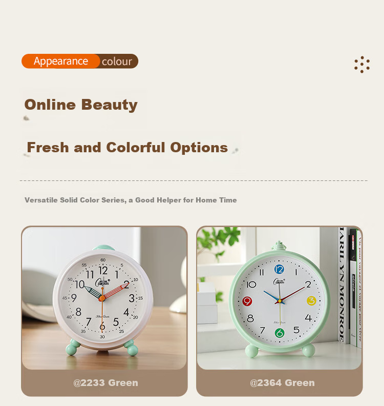 Будильник Compas Desktop Alarm Clock 2233 Orange для детей и студентов, простой настольный будильник, оранжевый