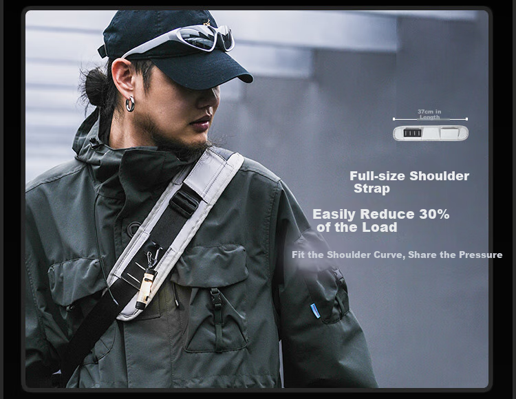Мужская сумка GYXX Nebula 2 Crossbody, трендовая функциональная сумка через плечо, повседневная дорожная плоская сумка