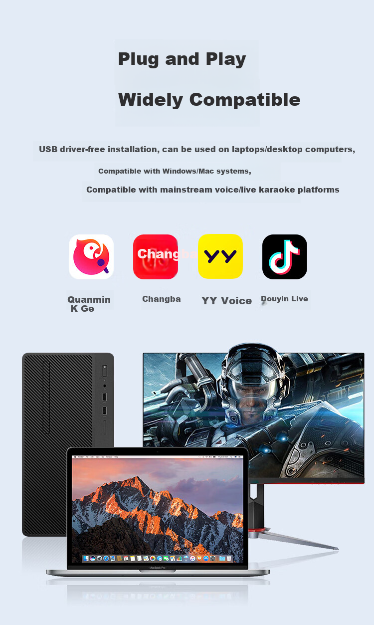 Компьютерный микрофон Newmine ZM15, USB, конденсаторный, для караоке, игр, стриминга, шумоподавление, для видеоконференций, онлайн-классов, настольный, черный