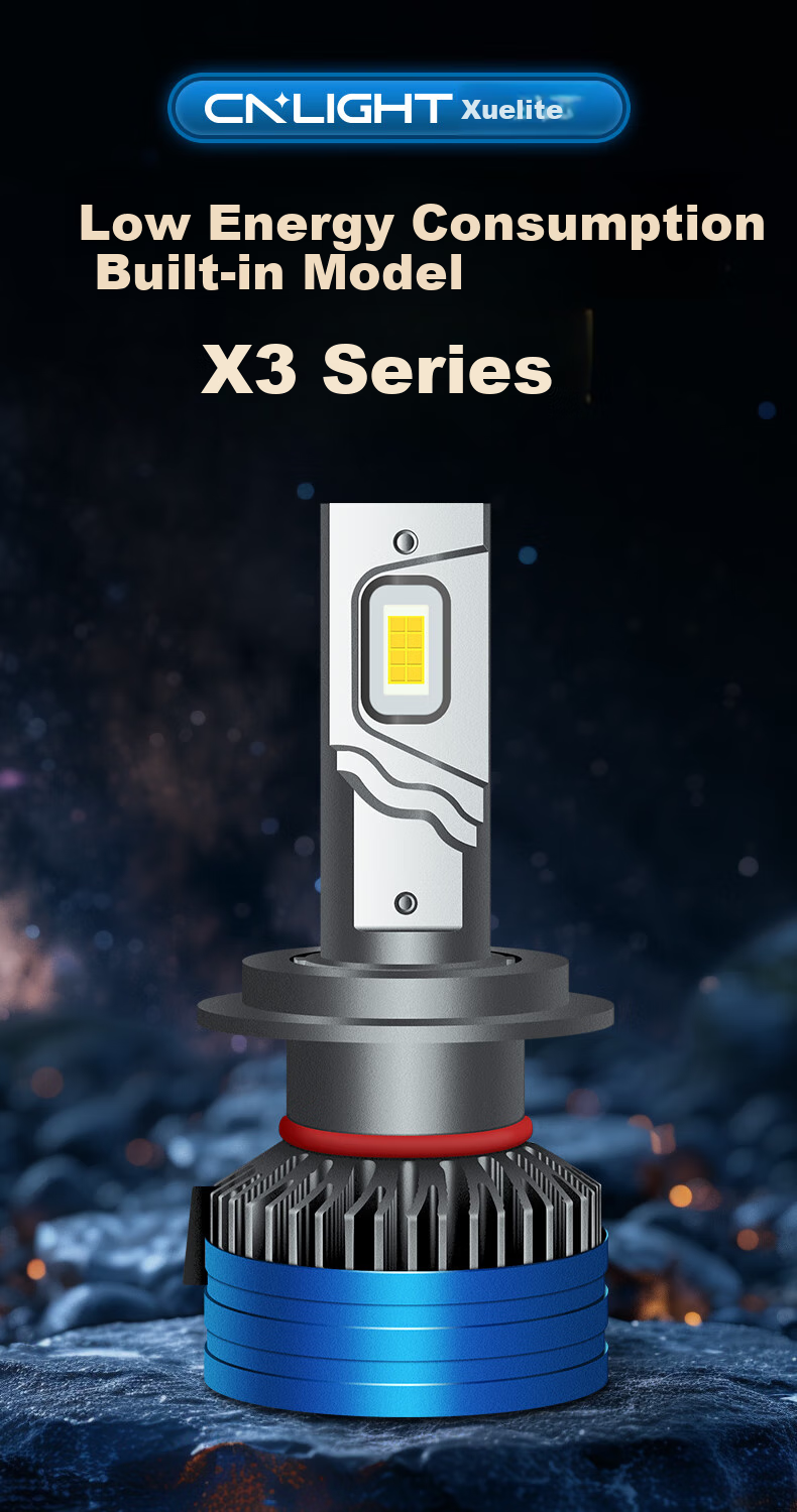 Автомобильные светодиодные фары Cnlight X3, 70W, 6000K, HB3/9005, супер яркие, комплект из 2 шт.