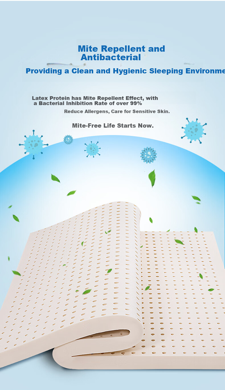 Наматрасник Baopo Latex Mattress, натуральный латекс, 180*200*5 см