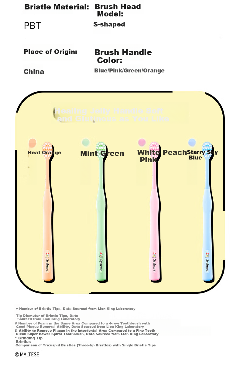 Зубная щетка Lion Line Co-Branded Fine Bristle Soft Toothbrush, 6 шт.