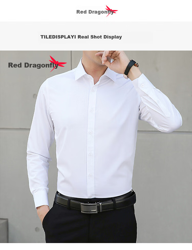 Мужская рубашка RED DRAGONFLY с длинным рукавом, хлопковая, повседневная, модная, удобная, светло-голубая, 3XL