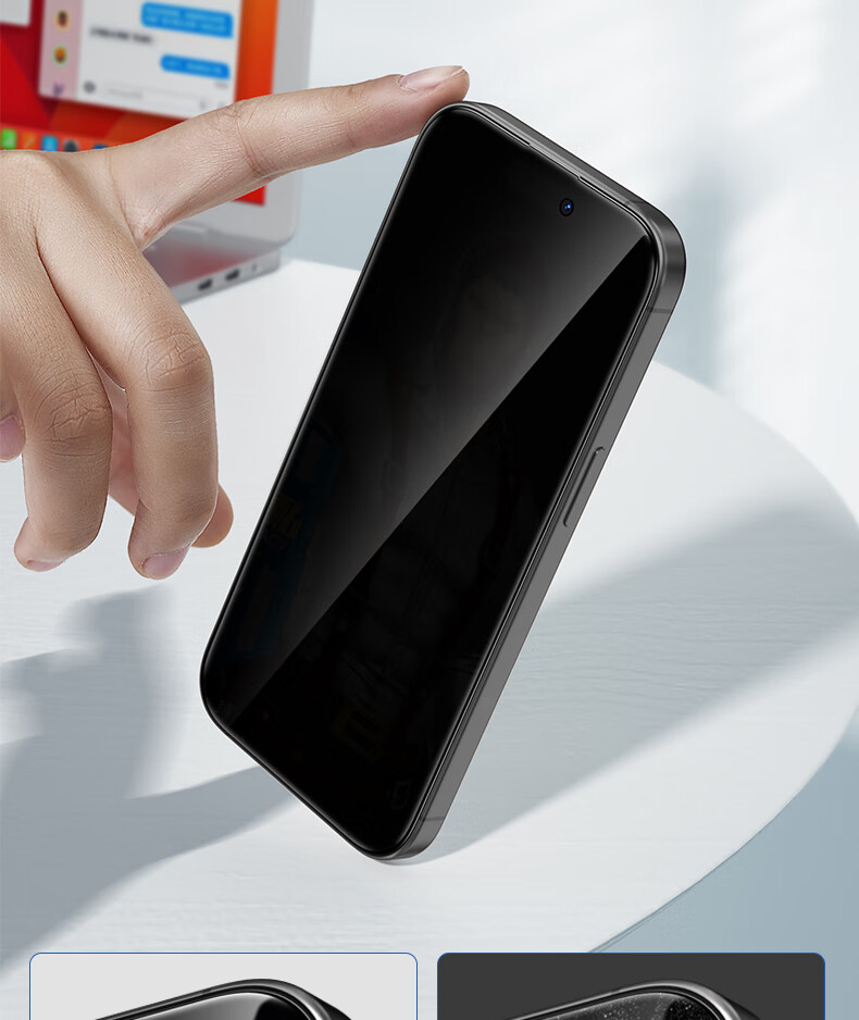 Защитное стекло Lanxingxiansheng для iPhone 15 Pro Max, противоударное, антибликовое, с защитой конфиденциальности, прозрачное
