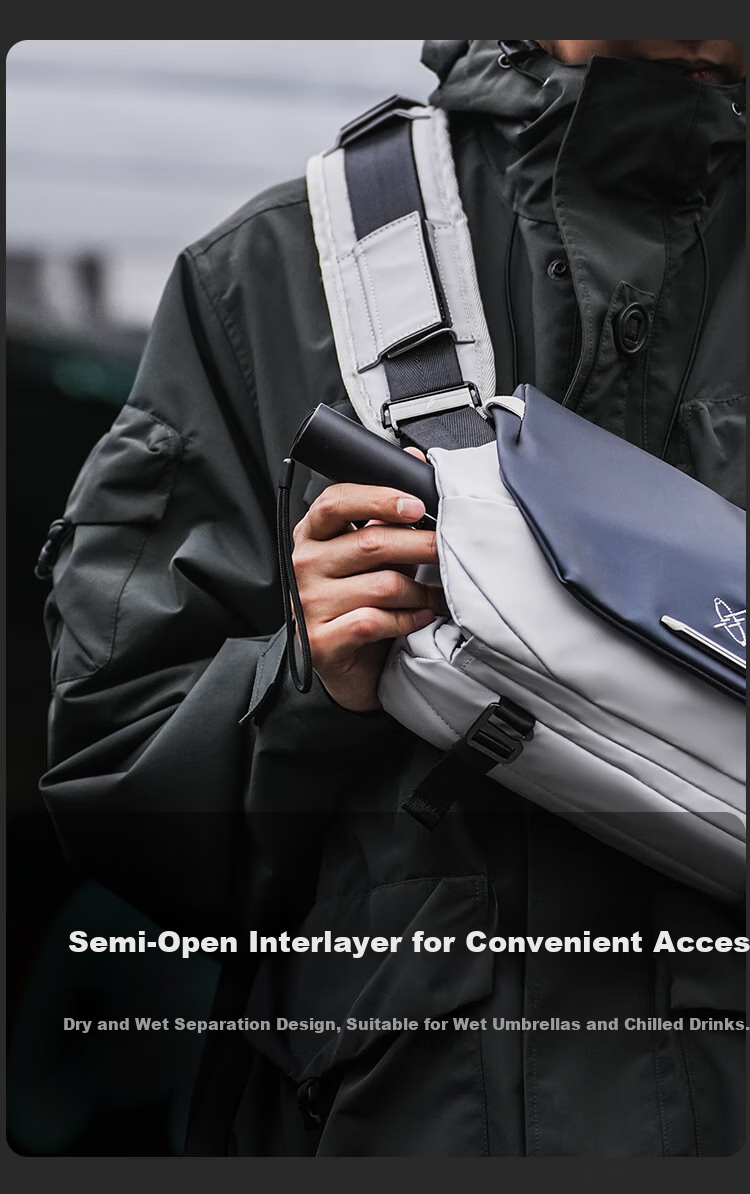 Мужская сумка GYXX Nebula 2 Crossbody, трендовая функциональная сумка через плечо, повседневная дорожная плоская сумка