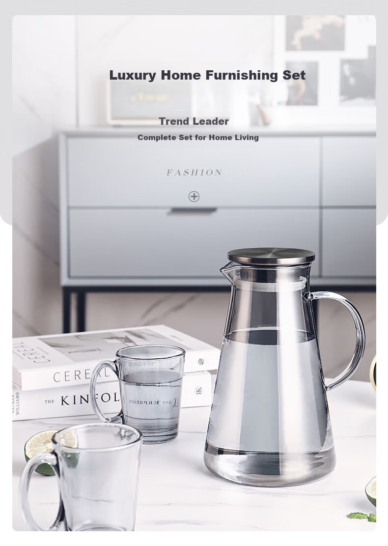Стеклянный кувшин CRISTALGLASS Luxury, термостойкий, для горячей воды, для дома, стильная бутылка для холодной воды, чайник большой емкости