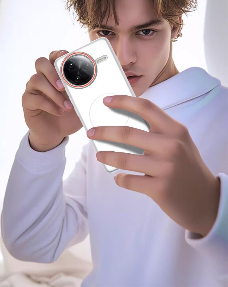 Чехол-накладка Baozou для Xiaomi Redmi K80 Pro, противоударный, с защитой камеры, магнитный, серый