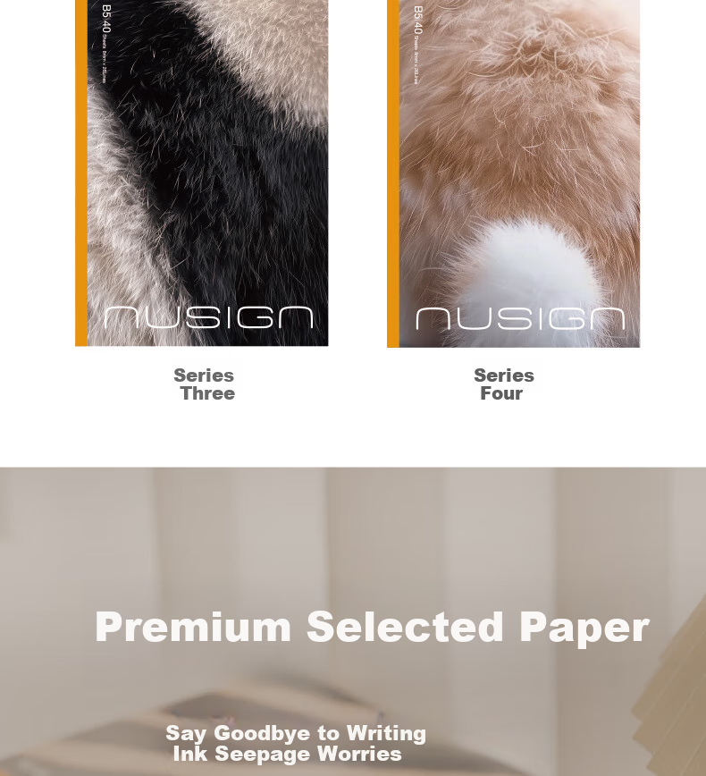 Блокнот NUSIGN Soft Cover Wireless Binding Notebook, 4 шт.