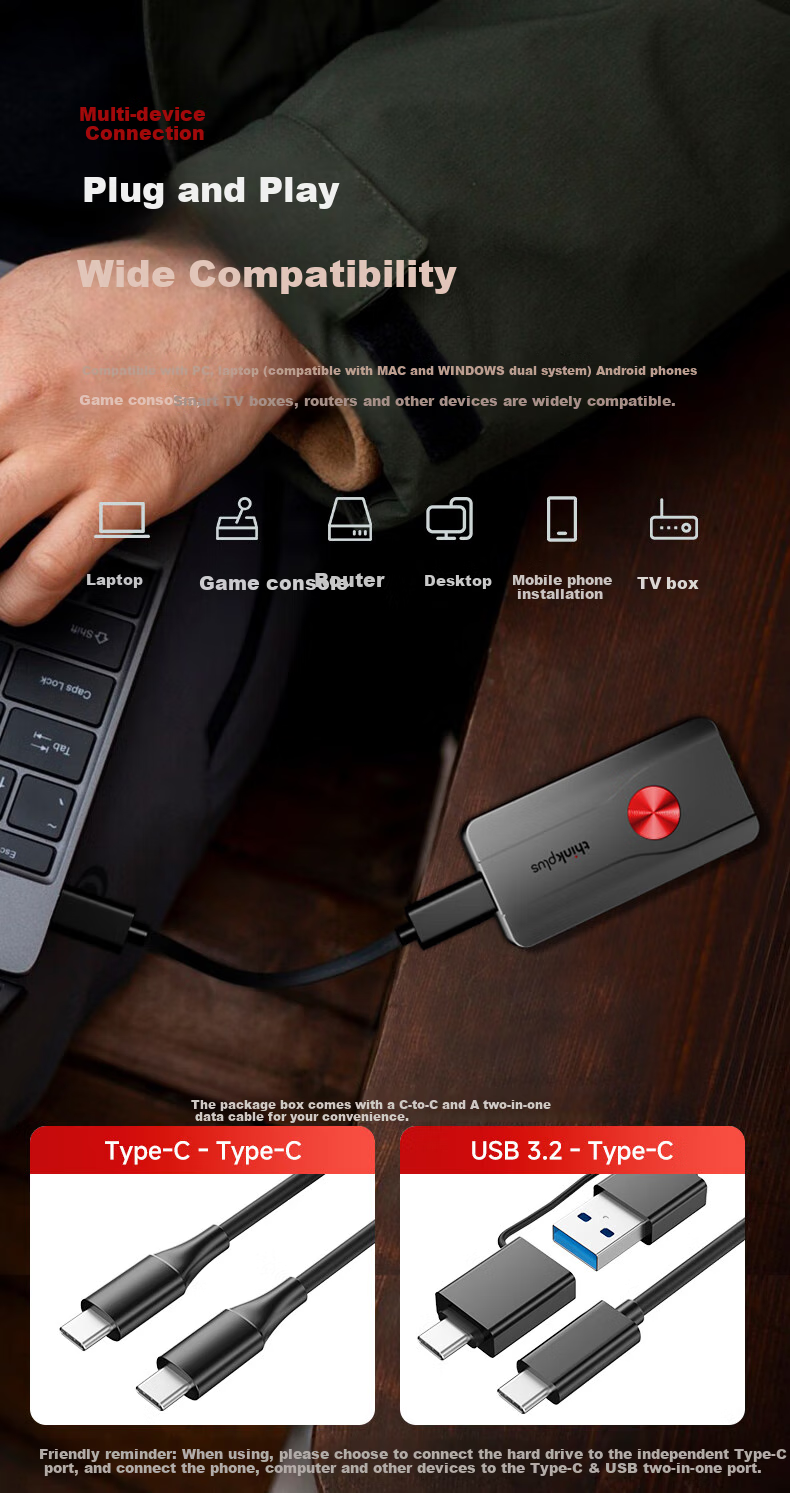 Портативный SSD накопитель ThinkPlus