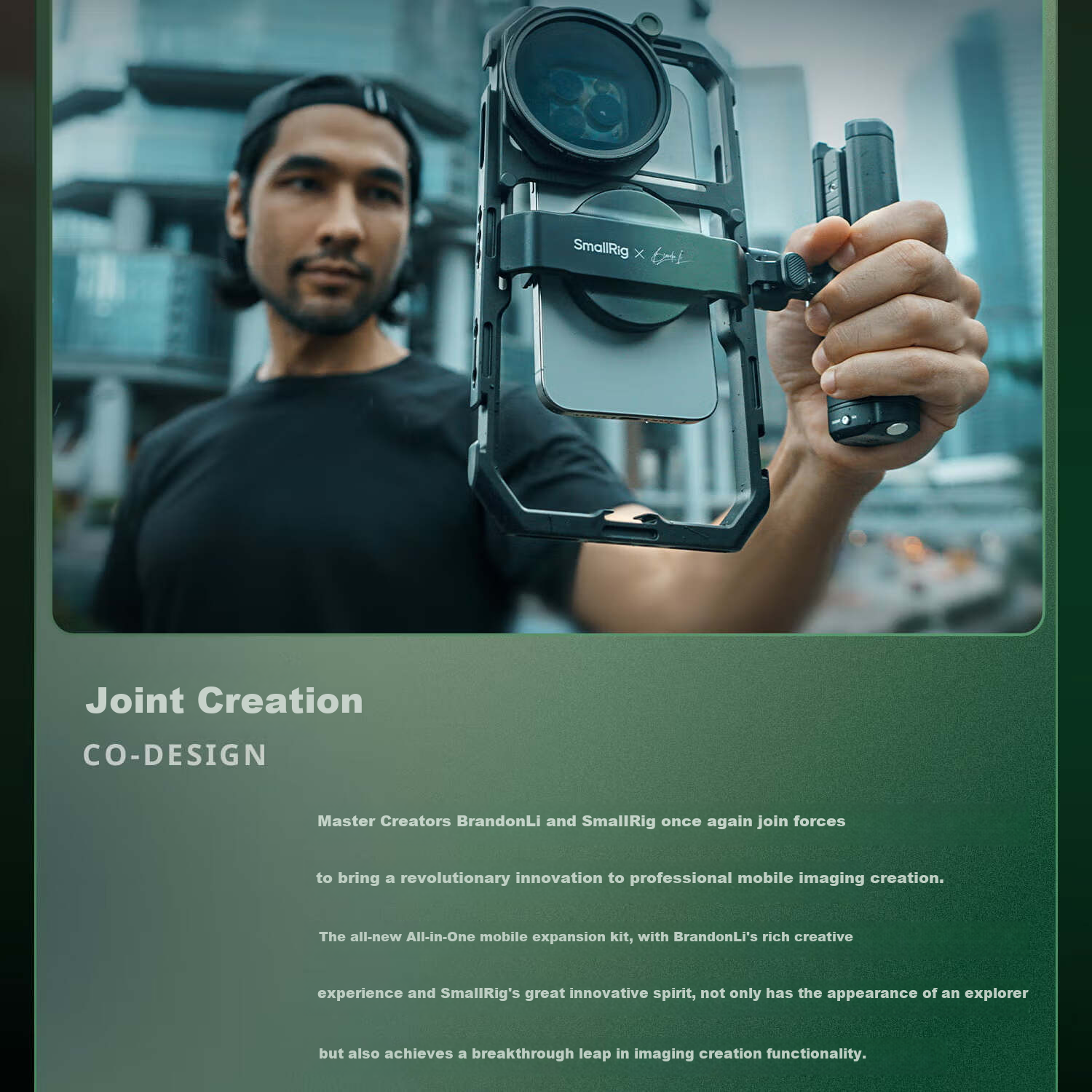 Комплект для видеоблогинга SmallRig 4596 Brandon Li Co-Created All-In Professional Live Streaming Phone Cage