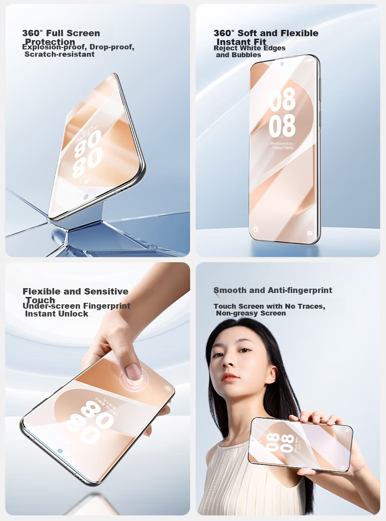 Защитная гидрогелевая пленка Shanmo для Huawei Pura 80 Pro/Pro+/Ultra, полноэкранное покрытие, противоотпечатки пальцев, 2 шт.