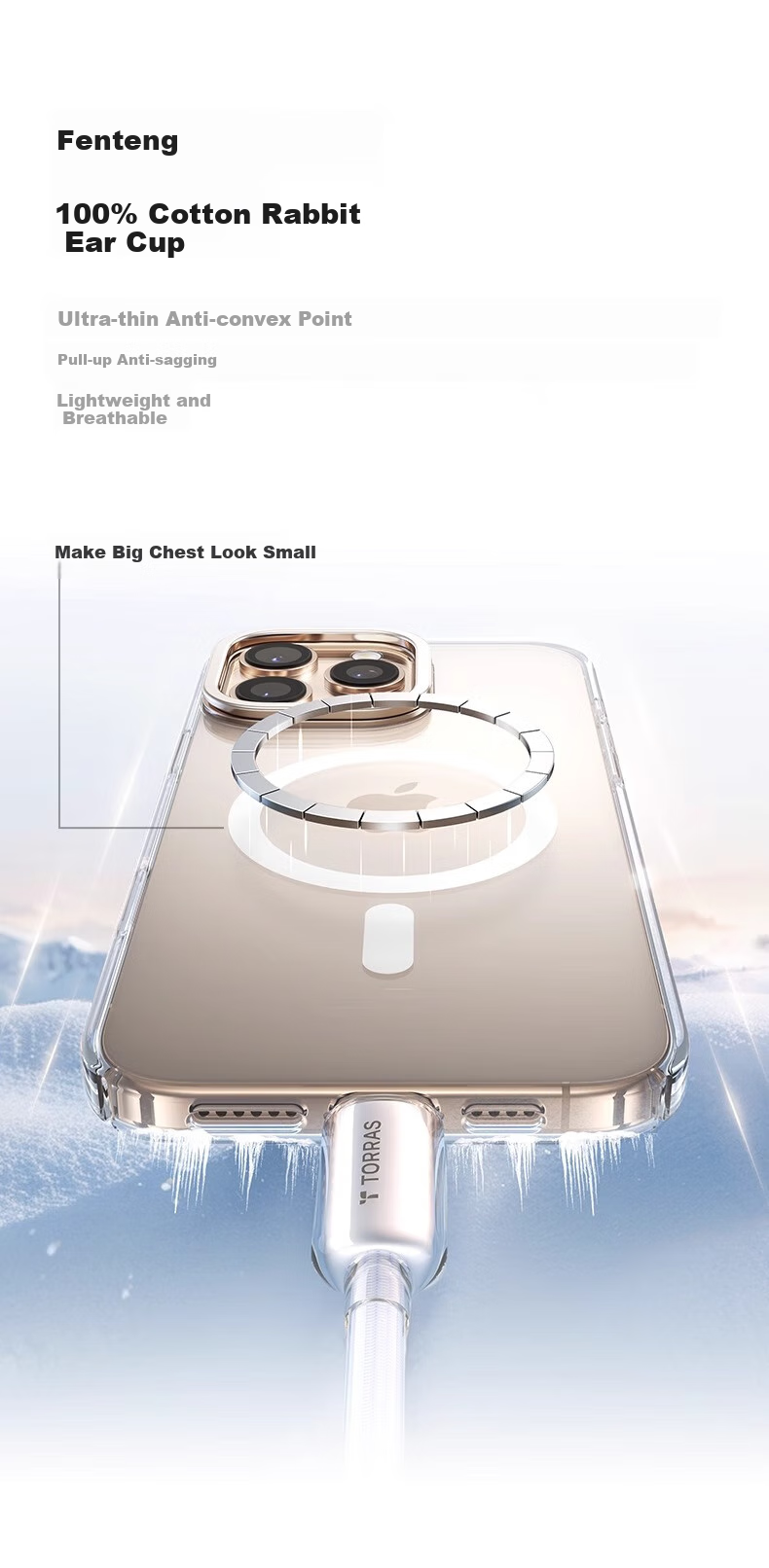 Чехол TORRAS для iPhone 13 Pro, прозрачный, ультратонкий, с поддержкой MagSafe, противоударный, с подставкой