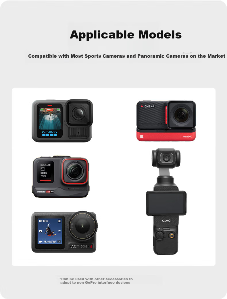 Штатив REYGEAK Mini Desktop Tripod, портативный для камер, для DJI Pocket 3/Action 5 Pro 4 3, стабилизатор, ручной кронштейн
