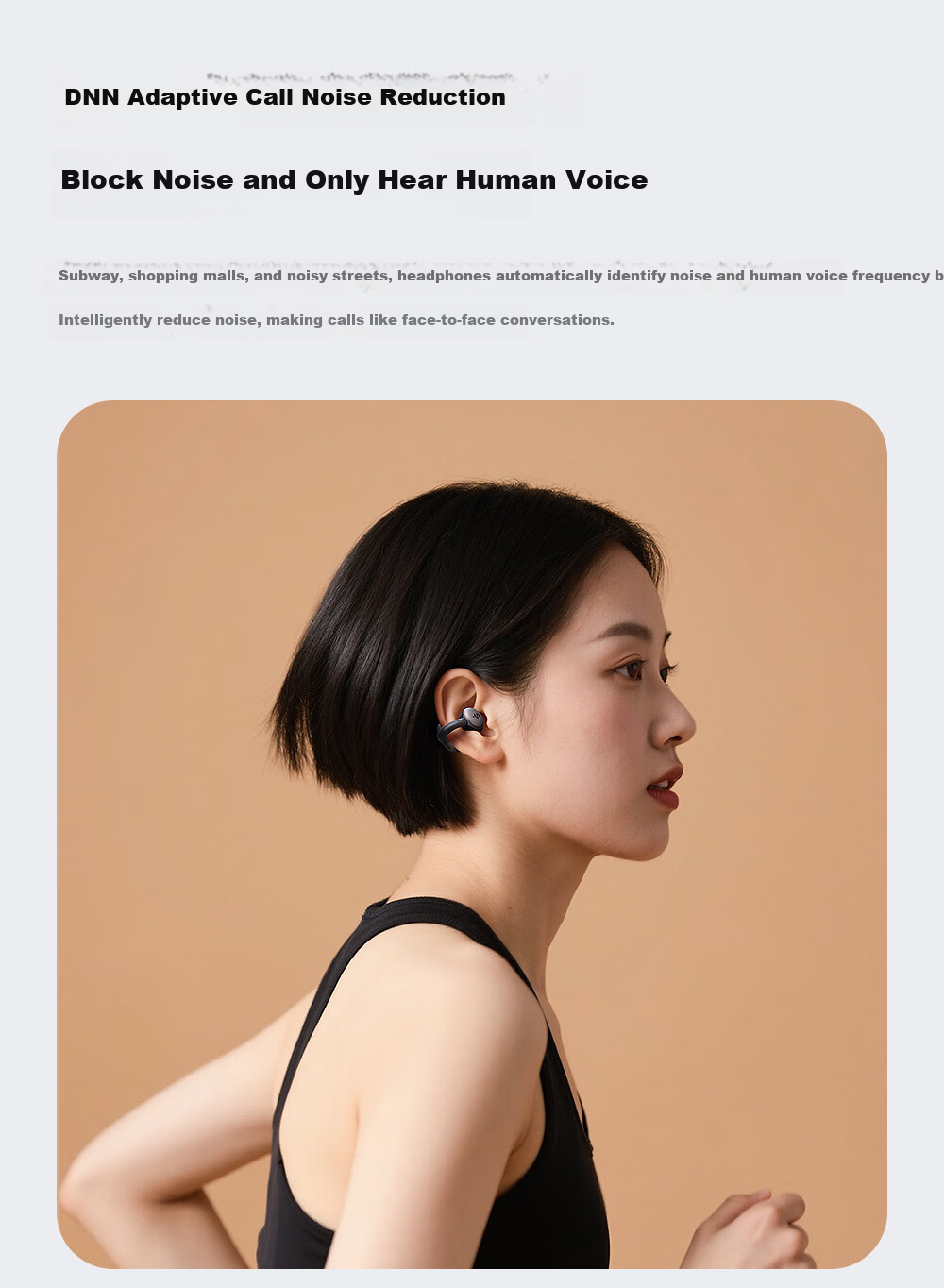 Беспроводные наушники Blackshark Fengming Ear Clip, Bluetooth 5.4, с шумоподавлением, спортивные, для бега, для Huawei, Xiaomi, Apple iPhone 17, серебристые