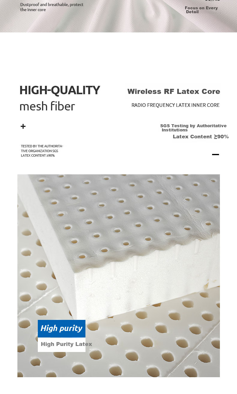 Наматрасник Baopo Latex Mattress, натуральный латекс, 180*200*5 см