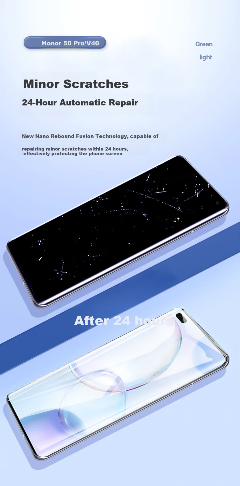 Защитная гидрогелевая пленка Smorss для Honor 50 Pro/V40 Huawei Nova 8 Pro/9 Pro, полноэкранное покрытие, противоударная, прозрачная, 2 шт.