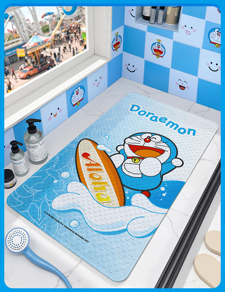 Коврик для ванной Dajiang Doraemon, нескользящий, для душа, противоскользящий, 50x80 см