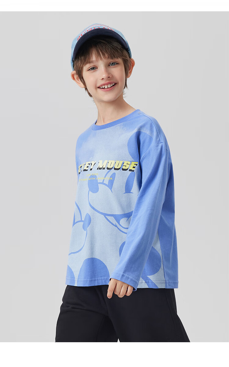 Детская хлопковая футболка с длинным рукавом