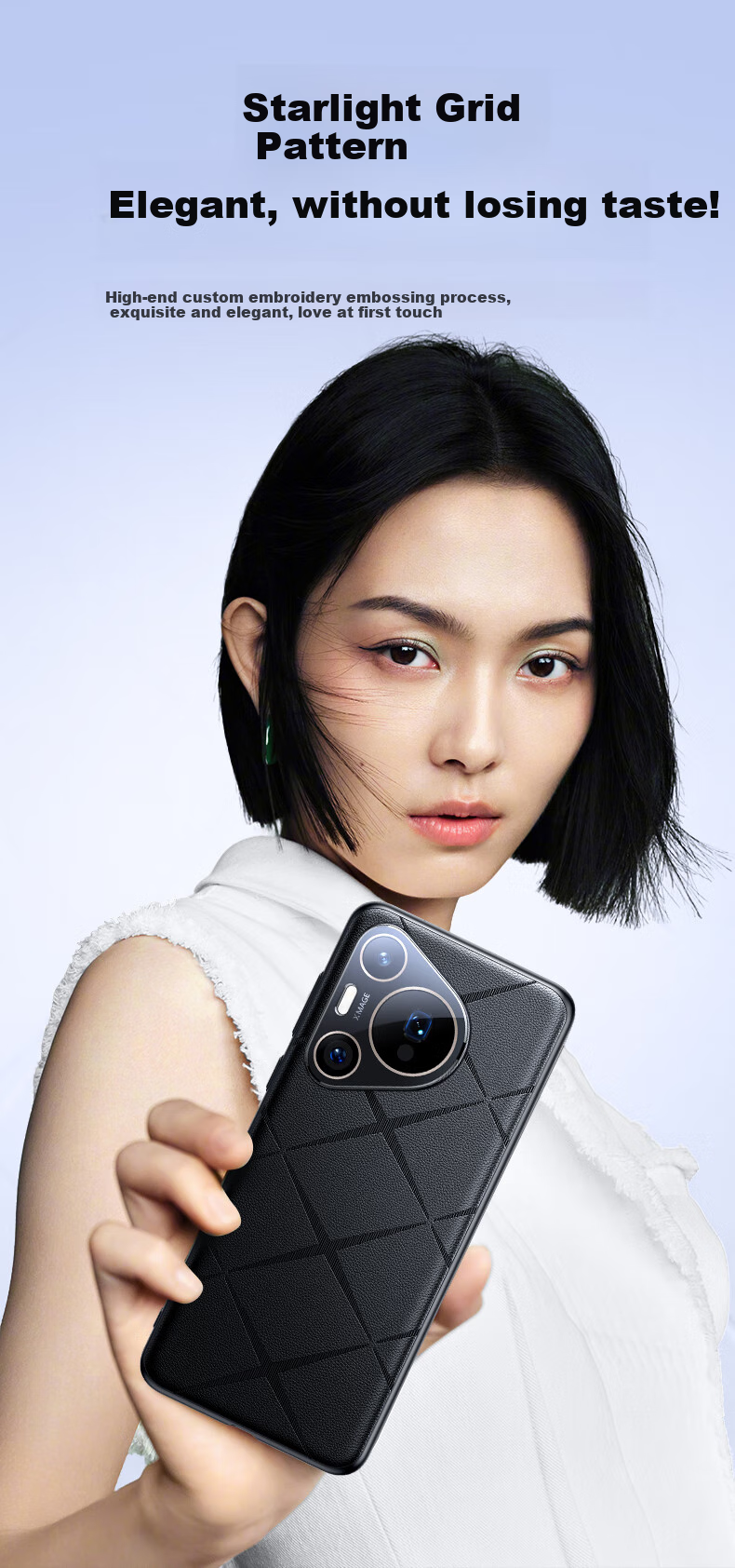 Чехол для Huawei Pura70 Pro/Pro+ DIVI, из натуральной кожи, с защитой от падений, ультратонкий, черный
