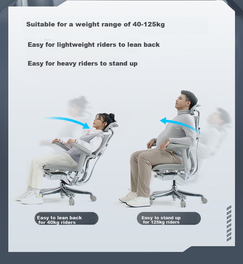 Эргономичное офисное кресло Ergonor E2, компьютерное кресло, серебристо-белое (облачная подушка)