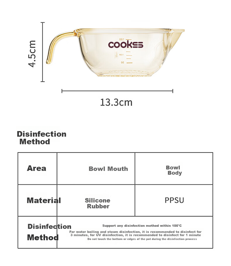 Детская посуда COOKSS, набор для кормления младенцев, миска для еды, поильник, ложка, лопатка, PPSU, от 0 месяцев, желтый