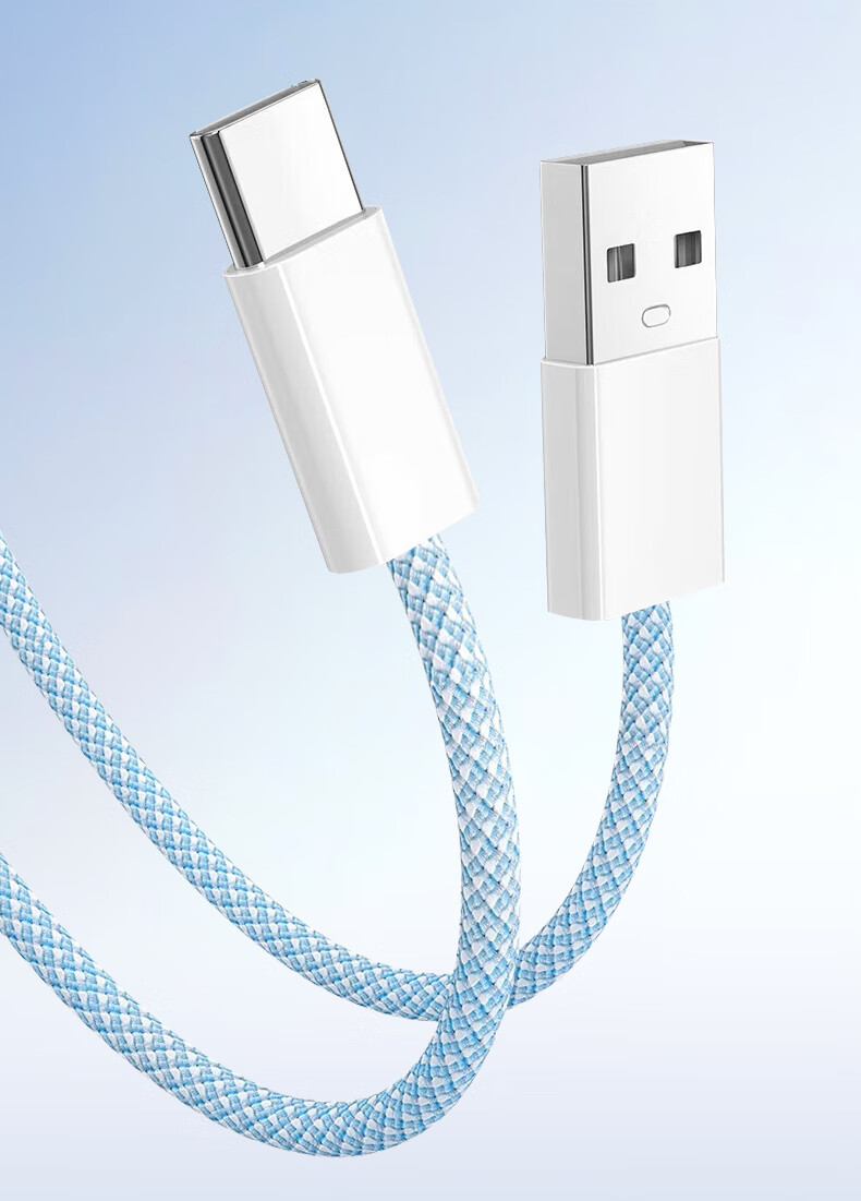 Кабель Smorss Type-C, 100W, 1м, синий, для быстрой зарядки Huawei, Honor, OPPO, Xiaomi