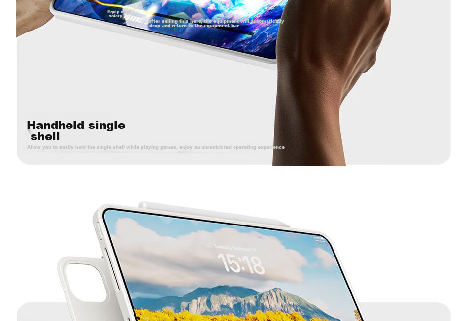 Защитный чехол Zoyu для iPad Mini 7/6, Y-Fold, двусторонний магнитный, вращающийся, анти-изгиб, жесткая оболочка, дизайн 'Animal Bread'