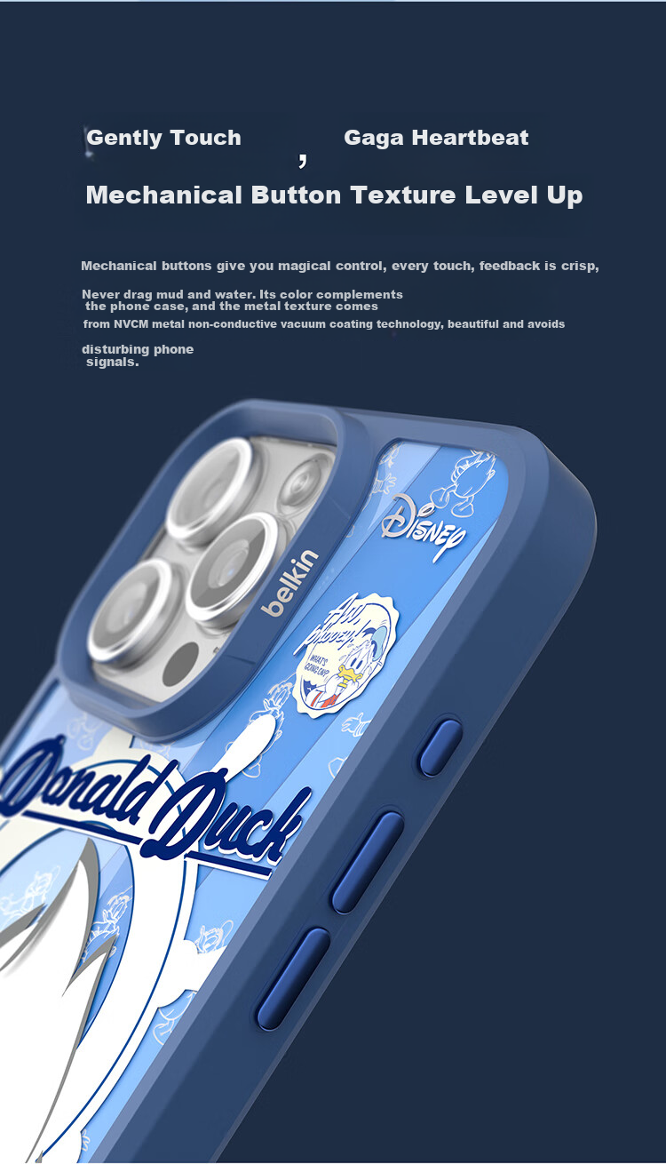 Чехол для iPhone 16 Pro BELKIN Disney Donald Duck Custom Edition, MagSafe, противоударный, TPU, оранжевый