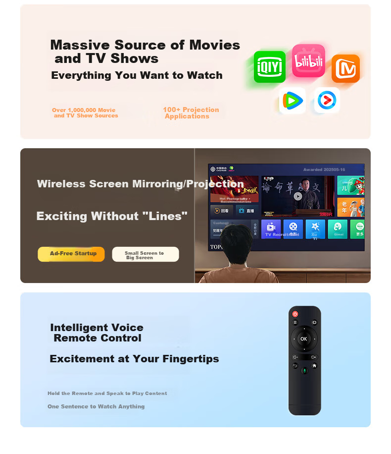 Проектор KONKA H4pro Cloud Version, портативный, умный, для домашнего кинотеатра