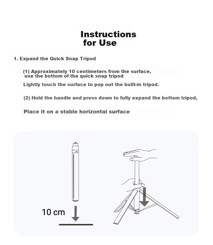 Штатив Insta360 Quick Tripod для камер Insta360 Flow 2 Pro / X Series / Ace Series, алюминиевый сплав, черный