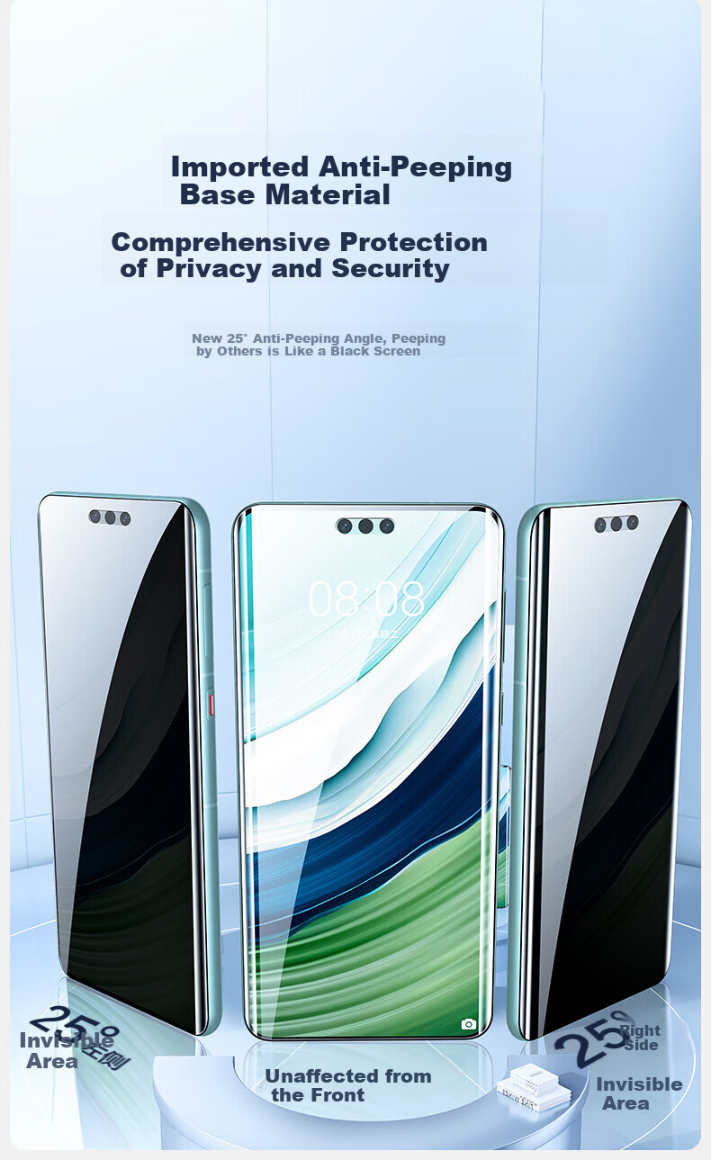 Защитная пленка Shanmo для Huawei Mate60 Pro, закаленное стекло, антиотпечатки, защита от падений, чувствительная к касанию, устойчивая к царапинам защитная пленка для смартфона Mate60