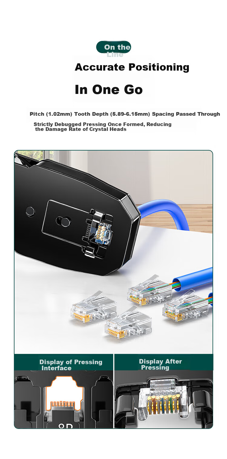 Кримпер (обжимной инструмент) SAMZHE WJ-3068 для сетевых и телефонных кабелей RJ45, 4P/6P/8P, инструмент для зачистки и резки проводов