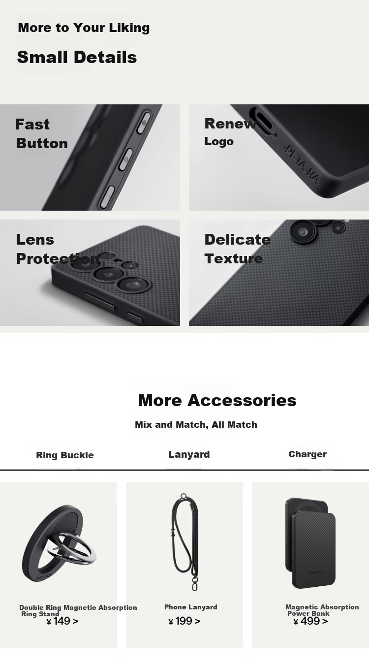 Чехол PITAKA Kevlar для Samsung S25 Ultra, ультратонкий, противоударный, с быстрыми кнопками, черный и серый