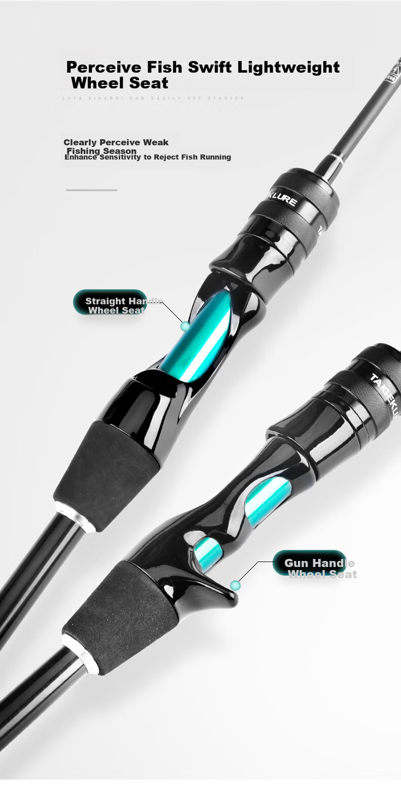 Спиннинговый набор Taigek Micro-Canting Lure Rod, 1.68м, UL Fast, прямой хват, для стримовой рыбалки