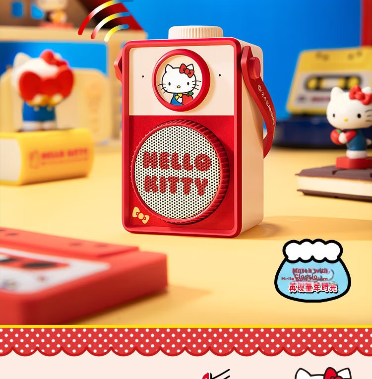 Портативная Bluetooth колонка MARtube Hello Kitty Retro, Декор для рабочего стола, Подарок на свадьбу и новоселье, Практичный подарок для девушек, Подарок на день рождения и День святого Валентина для женщин, подруги