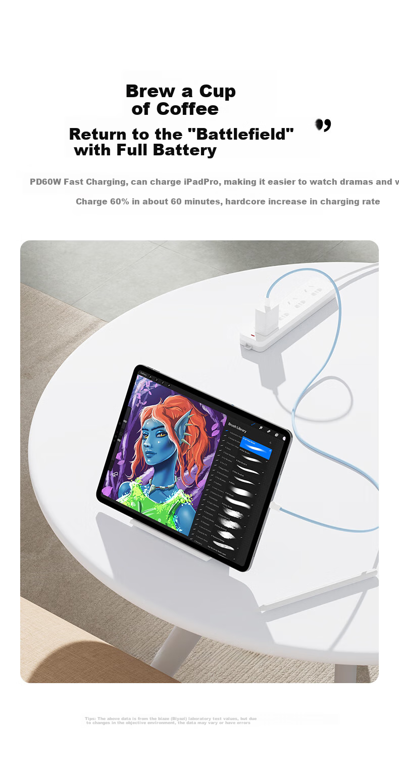BIAZE 2 шт. кабель Type-C to Type-C, 1.5м, 60W PD, белый