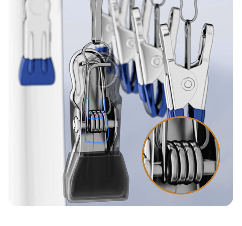 Сушилка для носков Siwangongli, вешалка для одежды из алюминиевого сплава, многозажимная, многофункциональная, с 26 зажимами