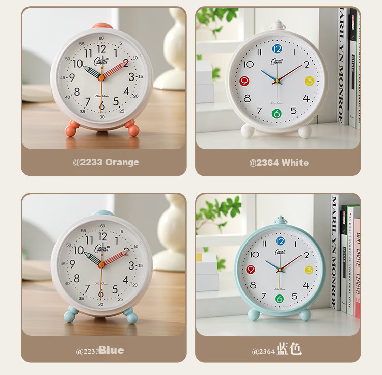Будильник Compas Desktop Alarm Clock 2233 Orange для детей и студентов, простой настольный будильник, оранжевый