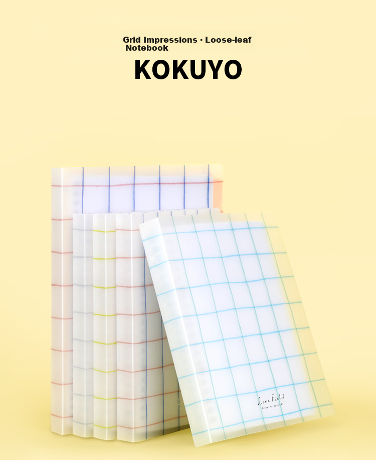 Блокнот KOKUYO Grid Impression A5, в твердой обложке, 40 листов, серый