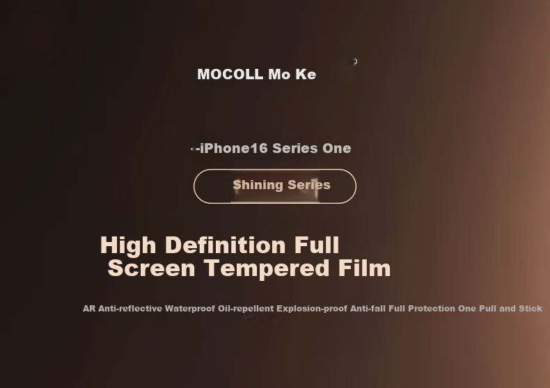 Защитное стекло MOCOLL для Apple iPhone 16 Pro Max, антибликовое, антиотражающее, противоударное, антистатическое, с полной защитой экрана, 28°