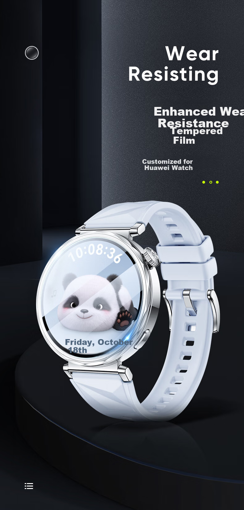 Защитная пленка CangHua для Huawei Watch GT6/GT5, 3 шт., закаленное стекло, HD Full Coverage, ударопрочная и водонепроницаемая пленка для часов с циферблатом 41 мм